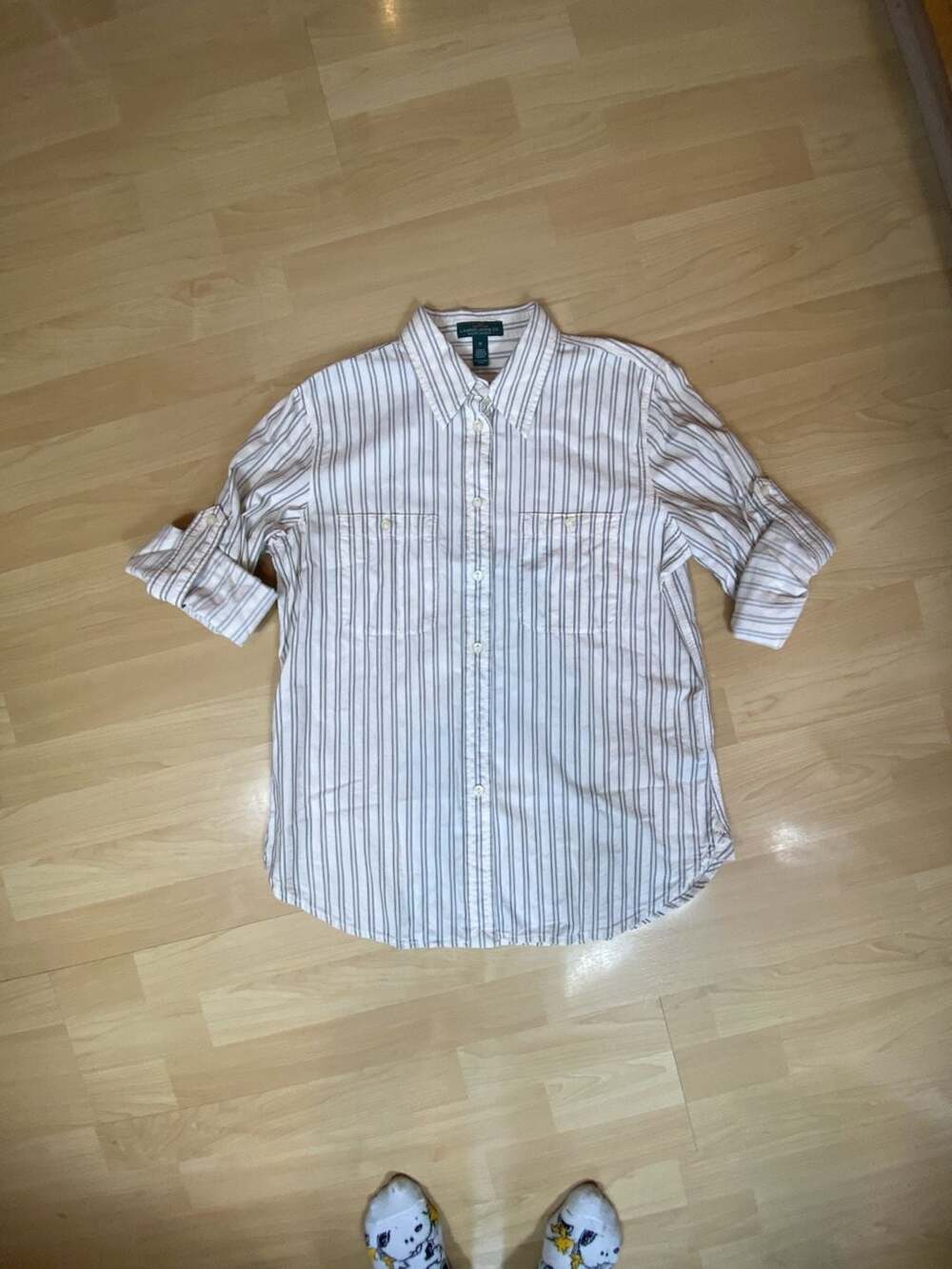 NWOT Vintage ‘90’s Deadstock Lauren Jeans Co Striped Button Down Shirt Size M